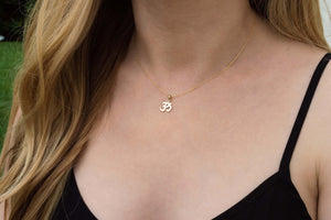 14-Karat Yellow Gold OM Necklace