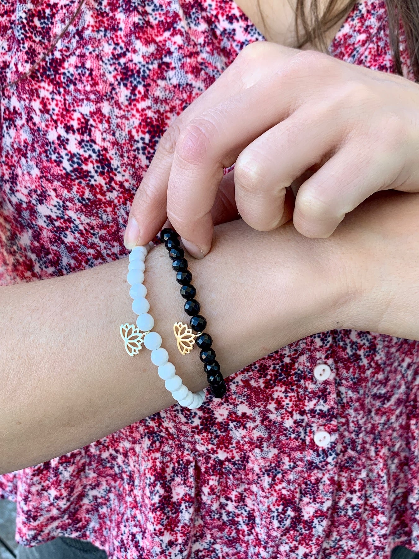 Lotus Bracelet- White Coral