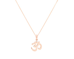 14-Karat Rose Gold OM Necklace