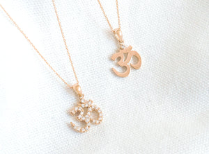 14-Karat Rose Gold OM Necklace