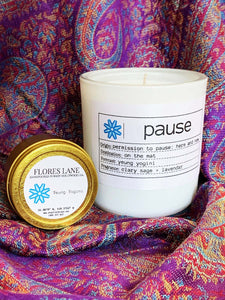 Yeung Yogini x Flores Lane pause Candle- White