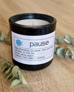 Yeung Yogini x Flores Lane pause Candle- Black