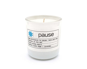 Yeung Yogini x Flores Lane pause Candle- White