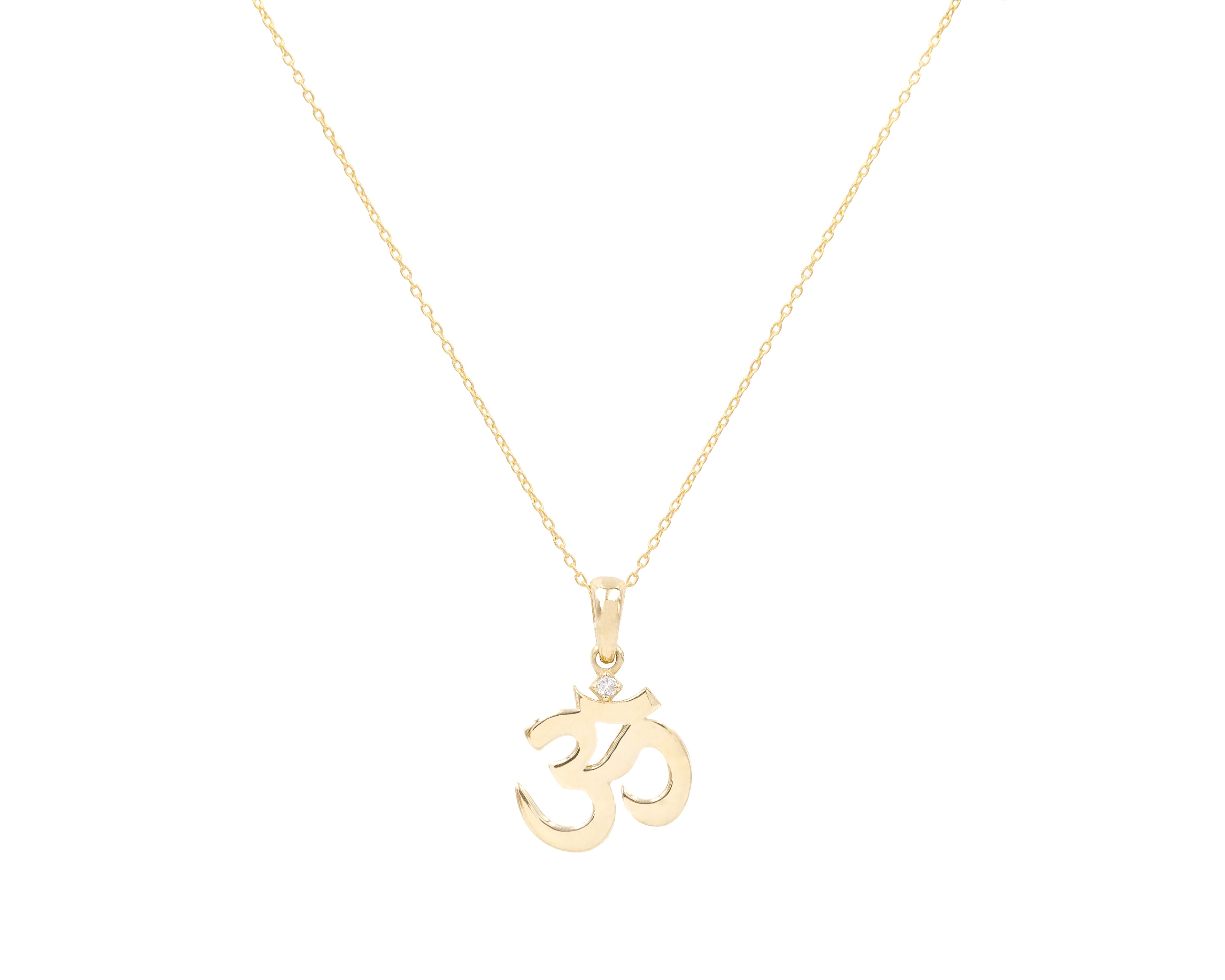 14-Karat Yellow Gold OM Necklace