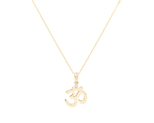 14-Karat Yellow Gold OM Necklace